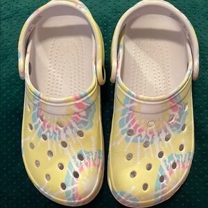 Colorful Tie-Dye Kids Clogs